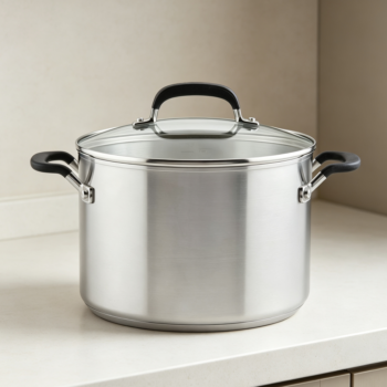 8-Quart Stainless Steel Induction Stock Pot with Lid