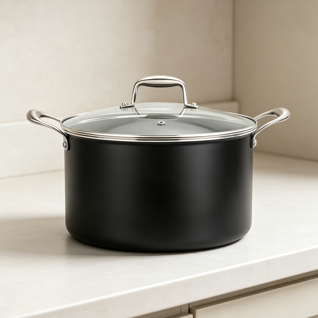 12-Quart Ceramic Nonstick Stock Pot with Glass Lid Induction
