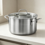 6-Quart 3-Ply Stainless Steel Stock Pot with Lid Induction