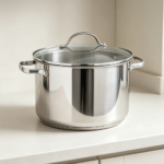 8-Quart Stainless Steel Induction Stock Pot with Glass Lid