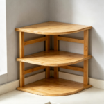 3-Tier Bamboo Corner Shelf 9.5x9.5x9.5