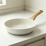 8-Inch White Ceramic Nonstick Omelet Skillet Induction